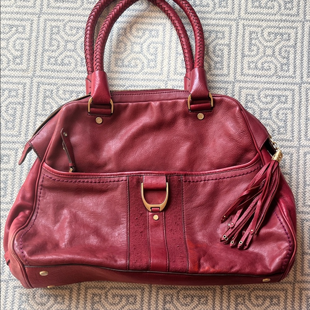 Elegant Burgundy Leather Handbag